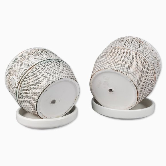 Set Of 2 Vintage Style Terracotta Planting Pots - Picture 4 of 6